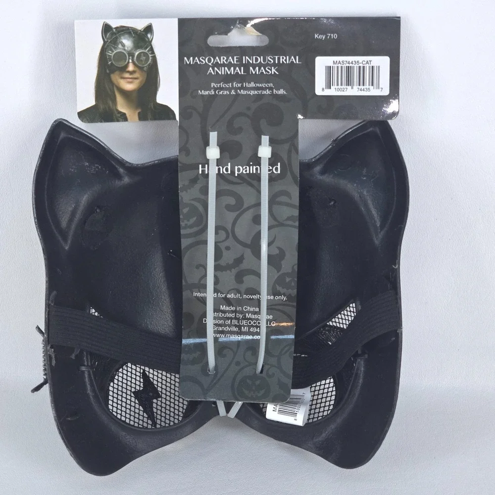 Masqarae Steampunk Cat Industrial Animal Mask Barb Wire Goggle HALLOWEEN COSPLAY